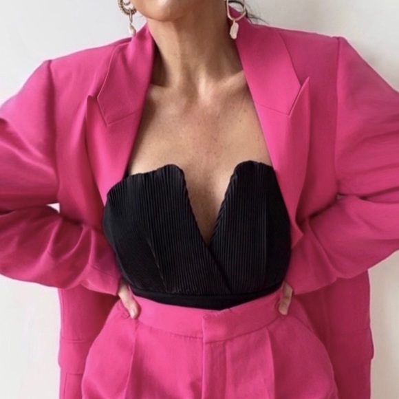Zara Oversized Hot Pink Blazer Bloggers Favorite - Picture 10 of 15